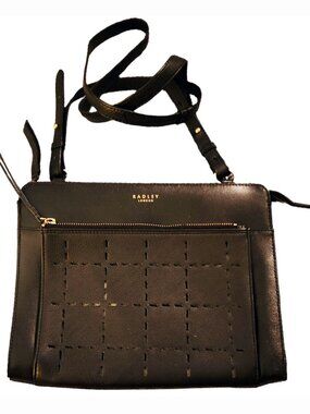 Radley London handbag cross body messenger Bag Black Leather